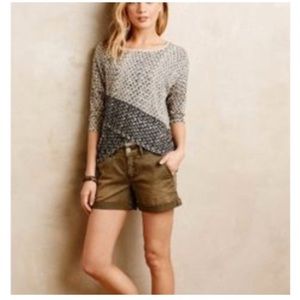 Anthropologie Beaded Asymmetrical Sweater